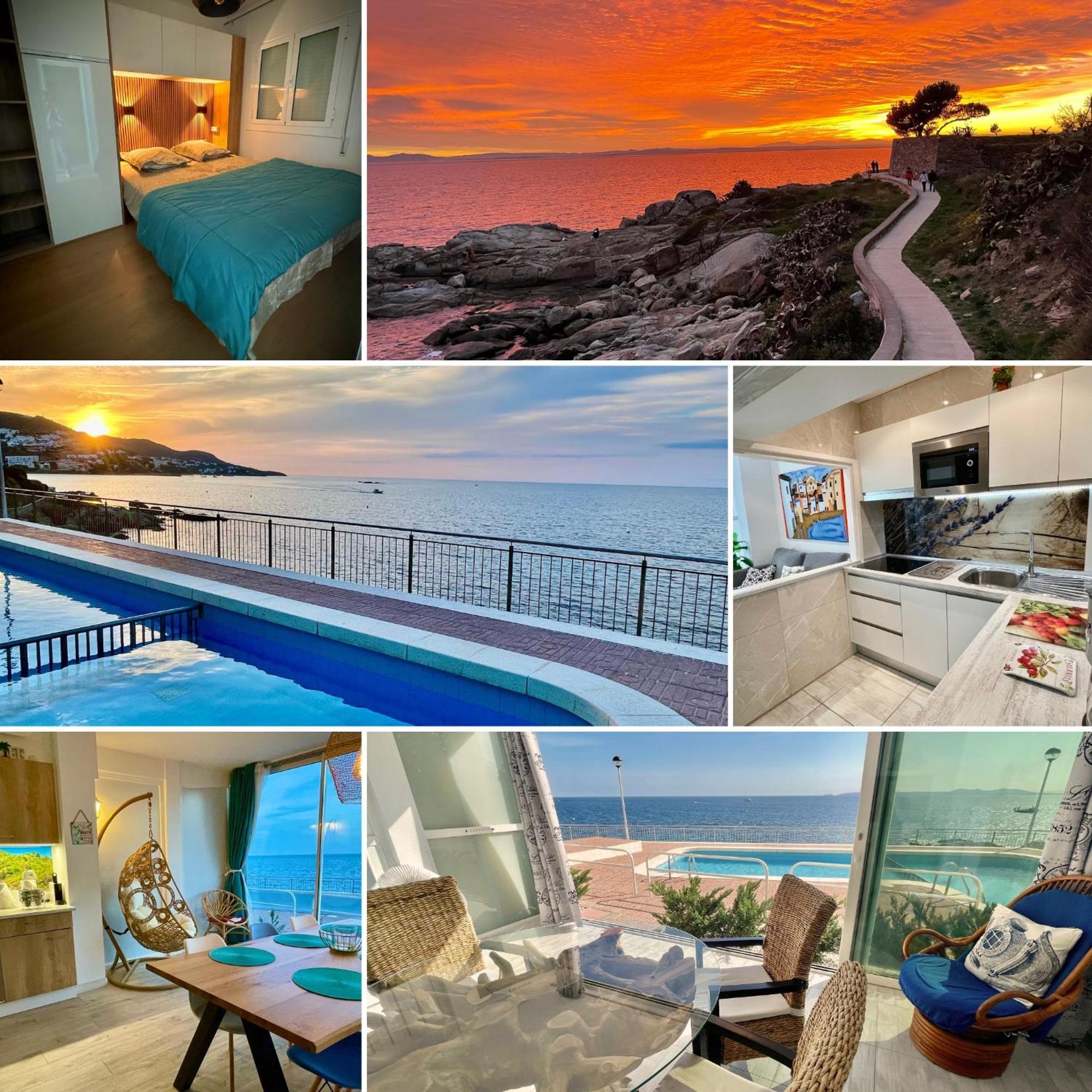 Magnifique Appartement En Front De Mer, Caneylles Roses Zewnętrze zdjęcie